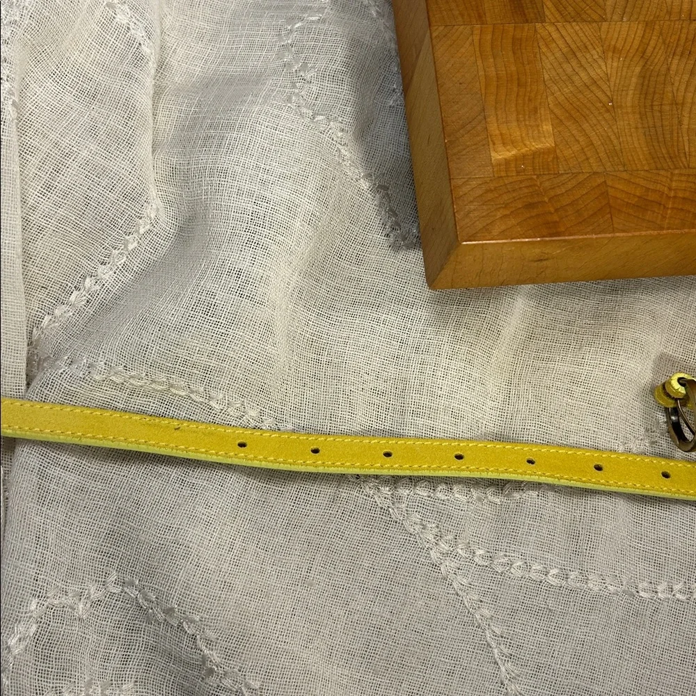 Garnet Hill leather made in Italy skinny belt